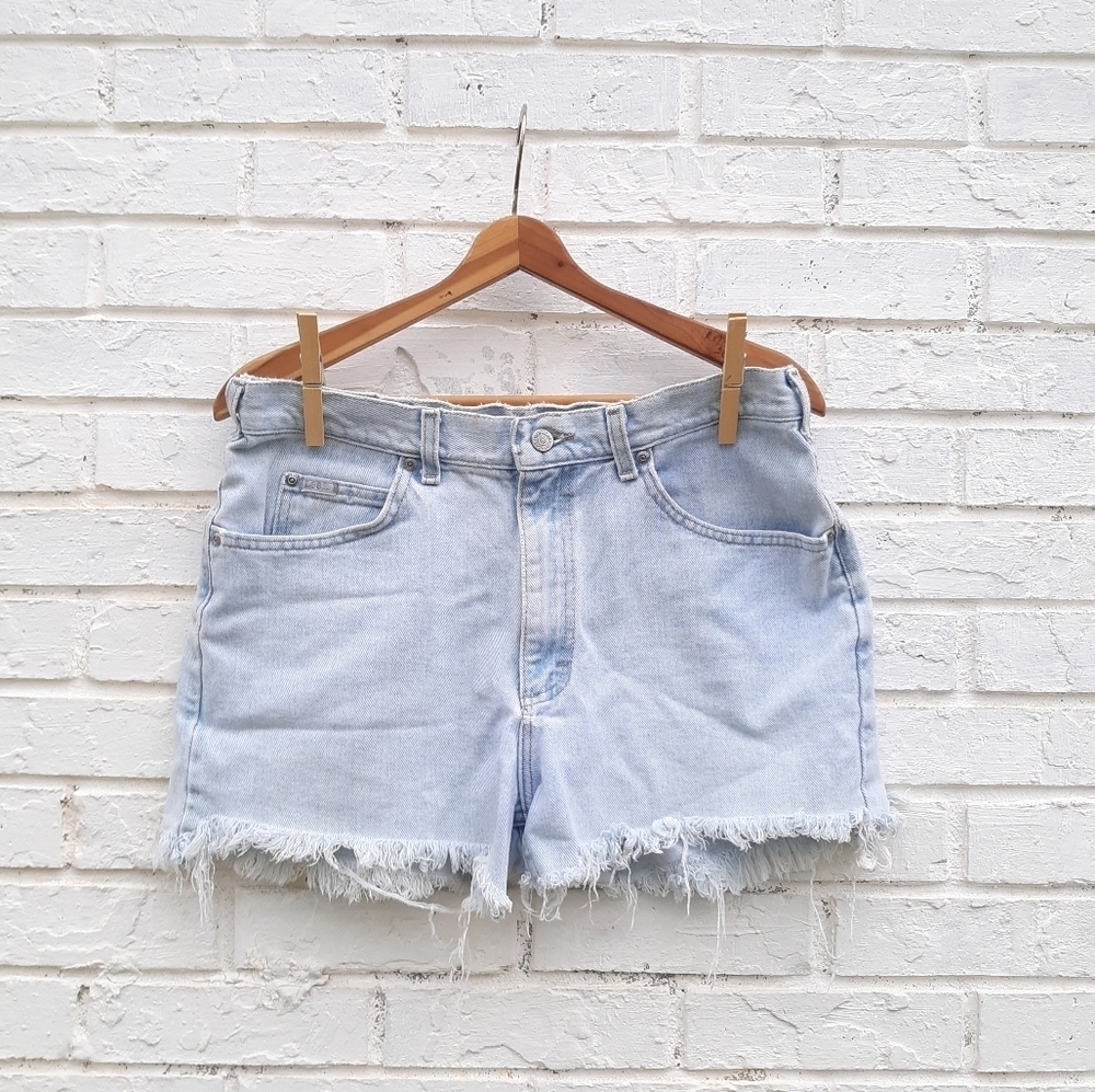 Vintage Lee Cutoff Shorts Lightwash Size 34